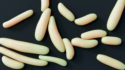 A 3d rendering of Komagataeibacter hansenii Stock Illustration