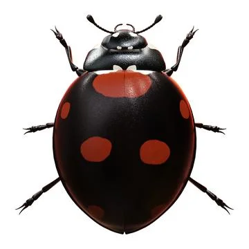 3D Rendering Ladybug on White Stock Illustration