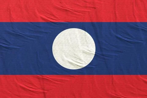 3d rendering of Laos flag Stock Illustration