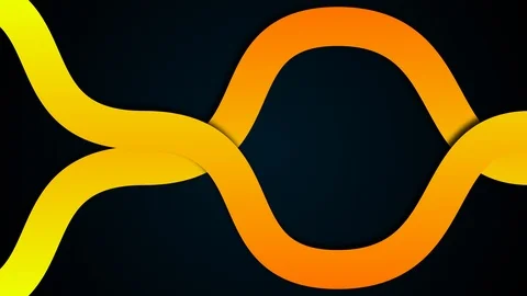 3d rendering of large chain from bent colorful shapes, computer generated Stock Footage 119684605