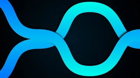 3d rendering of large chain from bent colorful shapes, computer generated Stock Footage 119692404