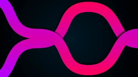 3d rendering of large chain from bent colorful shapes, computer generated Stock Footage 119699397