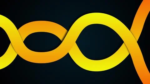 3d rendering of large chain from bent colorful shapes, computer generated Illustrazione stock