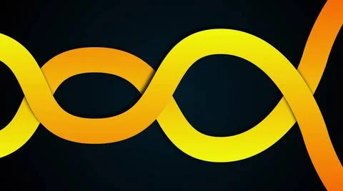 3d rendering of large chain from bent colorful shapes, computer generated ... Stock Photos