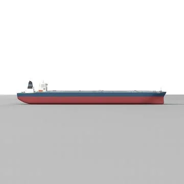 3d rendering of a large ship on a white background Stock Illustration