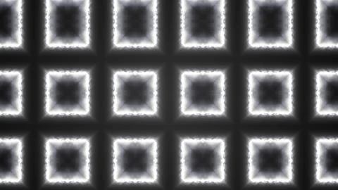 3d rendering of laser square frames with light effects with sparks on black Stock-Illustration