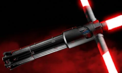 3d rendering of a laser sword Stock Illustration