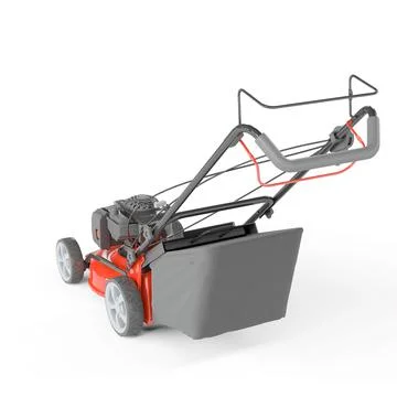 3D rendering of a lawn mower isolated on a white background Stock Illustration