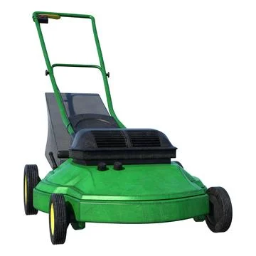 3D Rendering Lawn Mower on White Illustrazione stock