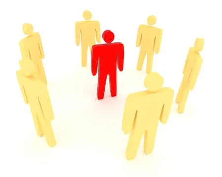 3D rendering of leadership concept. Stock Illustration