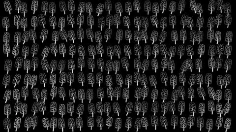 3d rendering of leaf autumn pattern doodle Illustrazione stock