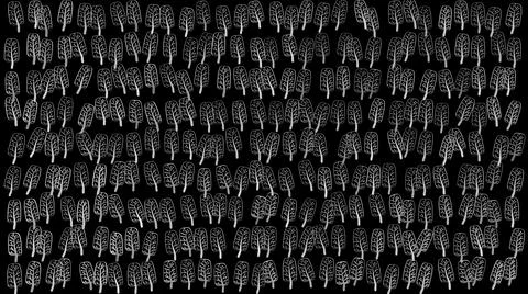 3d rendering of leaf autumn pattern doodle Illustrazione stock