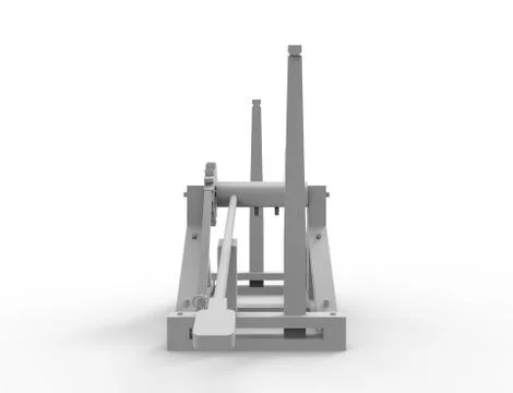 3d rendering of a Leonardo Da Vinci catapult in white background イラスト素材