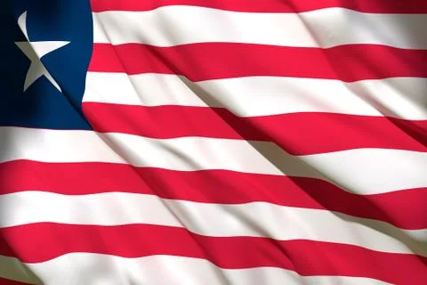 3d rendering of Liberia flag Stock Illustration