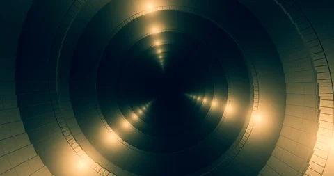 3d rendering. lighted spiral staircase descent loop  animation Video stock 114017307