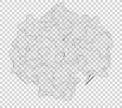 3D rendering as a line drawing of a biological molecule. Stock Illustration