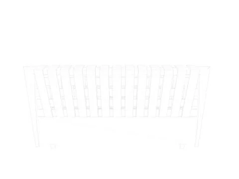 3d rendering of a lined bed on a white background Stock Illustration