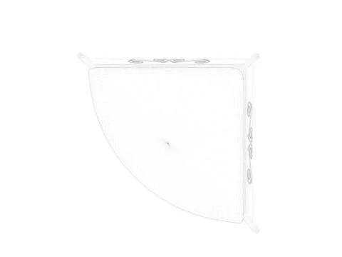 3d rendering of a lined bed on a white background Stock Illustration