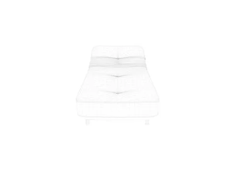 3d rendering of a lined bed on a white background Stock Illustration