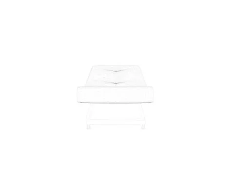 3d rendering of a lined bed on a white background Stock Illustration