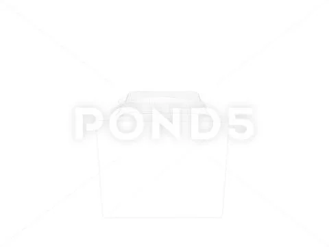 3d rendering of a lined bed on a white background Stock Illustration