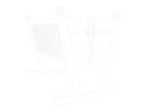 3d rendering of a lined bed on a white background Stock Illustration