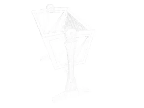 3d rendering of a lined bed on a white background Stock Illustration