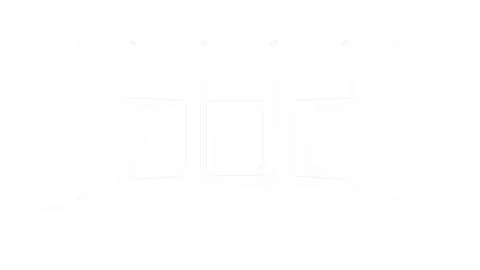 3d rendering of a lined exhibition design with booths Stock Illustration