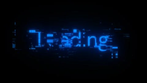 3D rendering loading text with screen effects of technological glitches Stock Illustration