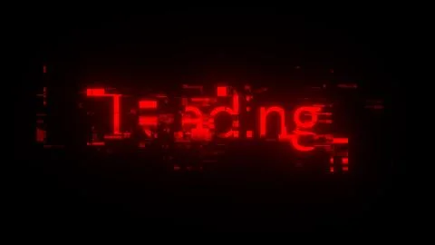 3D rendering loading text with screen effects of technological glitches Stock Illustration