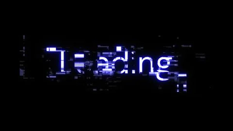 3D rendering loading text with screen effects of technological glitches Stock Illustration