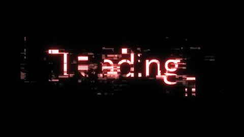 3D rendering loading text with screen effects of technological glitches イラスト素材