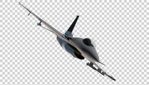 3D Rendering of Lockheed Martin F16 Fighting Falcon jet, Stock Illustration