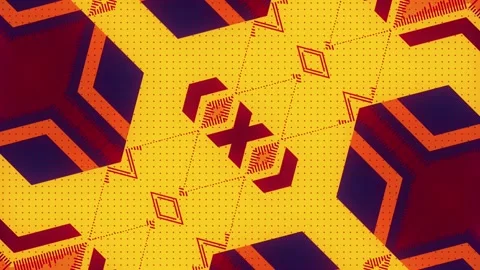 3d rendering loop animation with an abstract geometric design 4K Stock Footage 267840945