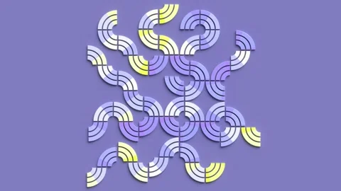 3d rendering loop animation of abstract shapes resembling stylized waves 4K Stock Footage 276730405