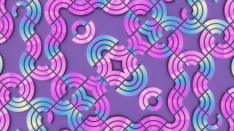 3d rendering loop animation composed of intertwining shapes and lines 4K Stock Footage 278855929