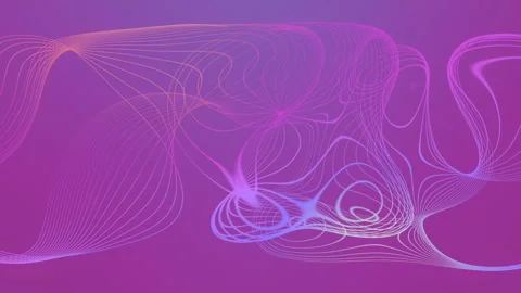 3d rendering loop animation from the contours of the neon color lines HD Stock Footage 170765762