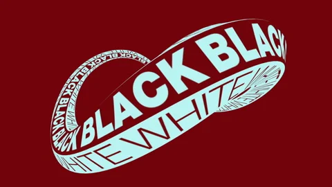 3d rendering loop animation of curved spinning ring. Modern art HD Stock Footage 178358300