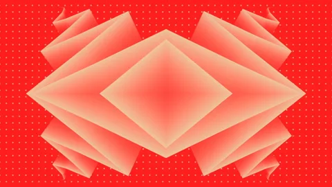 3d rendering loop animation with endlessly moving kaleidoscopic zigzag pattern Stock Footage 205118277