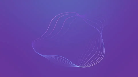 3d rendering loop animation of flat distorted geometric shapes. HD resolution Stock Footage 172134167