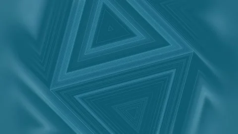 3d rendering loop animation of flowing blue color waves on a triangle pattern Stock Footage 278057519