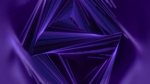 3d rendering loop animation of flowing color waves on a pattern of triangles Stock Footage 280379227