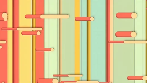 3d rendering loop animation of a geometric pattern. Trendy design element HD Stock Footage 138996573