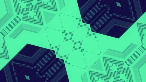 3d rendering loop animation with a geometric pattern of a series shapes 4K Stock Footage 266789126