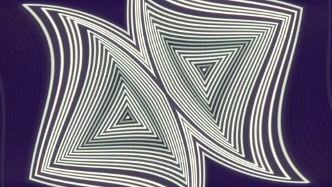 3d rendering loop animation with geometric pattern of light stripes 4K Stock Footage 266789527