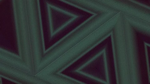 3d rendering loop animation of a geometric pattern of triangles with green waves Stock Footage 277572660