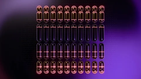 3d rendering loop animation of a group of moving capsules 4K Stock Footage 278379617