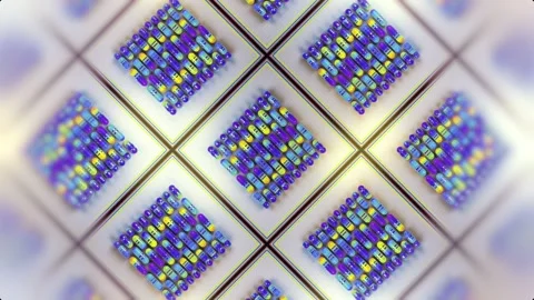 3d rendering loop animation of groups of multicolored capsules 4K Stock-Footage 280379057