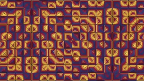 3d rendering loop animation of a mosaic pattern consisting of rectangular shapes Vídeos de archivo 278856076