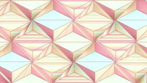3d rendering loop animation of moving polygons arranged in a repeating pattern Stock Footage 272440024